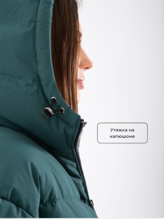 Пуховик женский зимний CRUSH Изумрудный